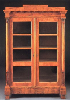 19th-Century AUSTRIAN -&nbsp;19th-Century AUSTRIAN Biedermeier Black Walnut Bookcase, 1800-1825 ZZZ-MEDIA-FURNITURE 78 x 51 5/8 x 20 1/2 in. (198.1 x 131.1 x 52.1 cm)